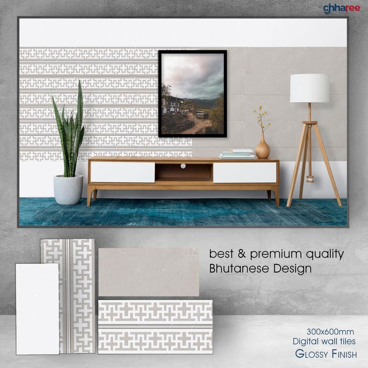 Best & premium quality Bhutanese Design tiles.